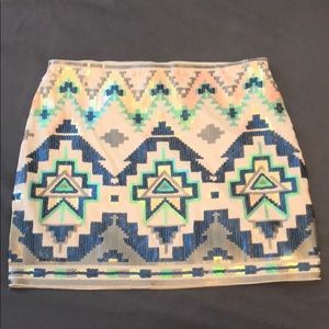 Express sequin skirt